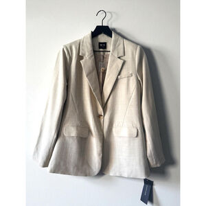 No. 11 Los Angeles Beige Textured Stripe Blazer NWT • Classic Fit • Size S